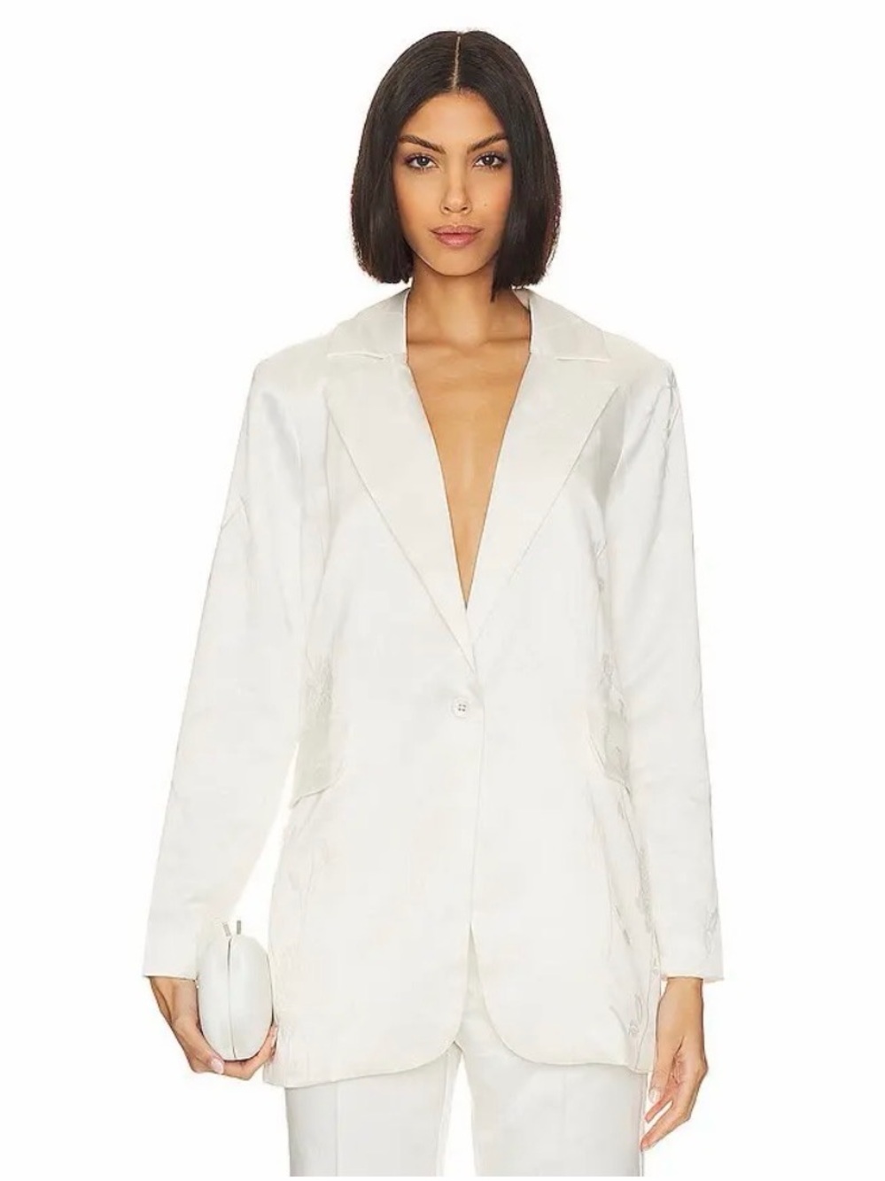 For Love & Lemons Ruth Blazer White Size Small Oversized
